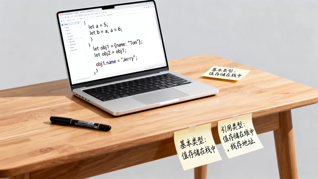 JavaScript基本类型和引用类型有什么区别？javascript数据类型详解
