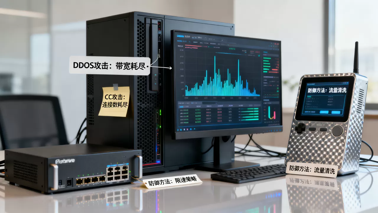 DDoS攻击和CC攻击有什么区别，怎么防御？