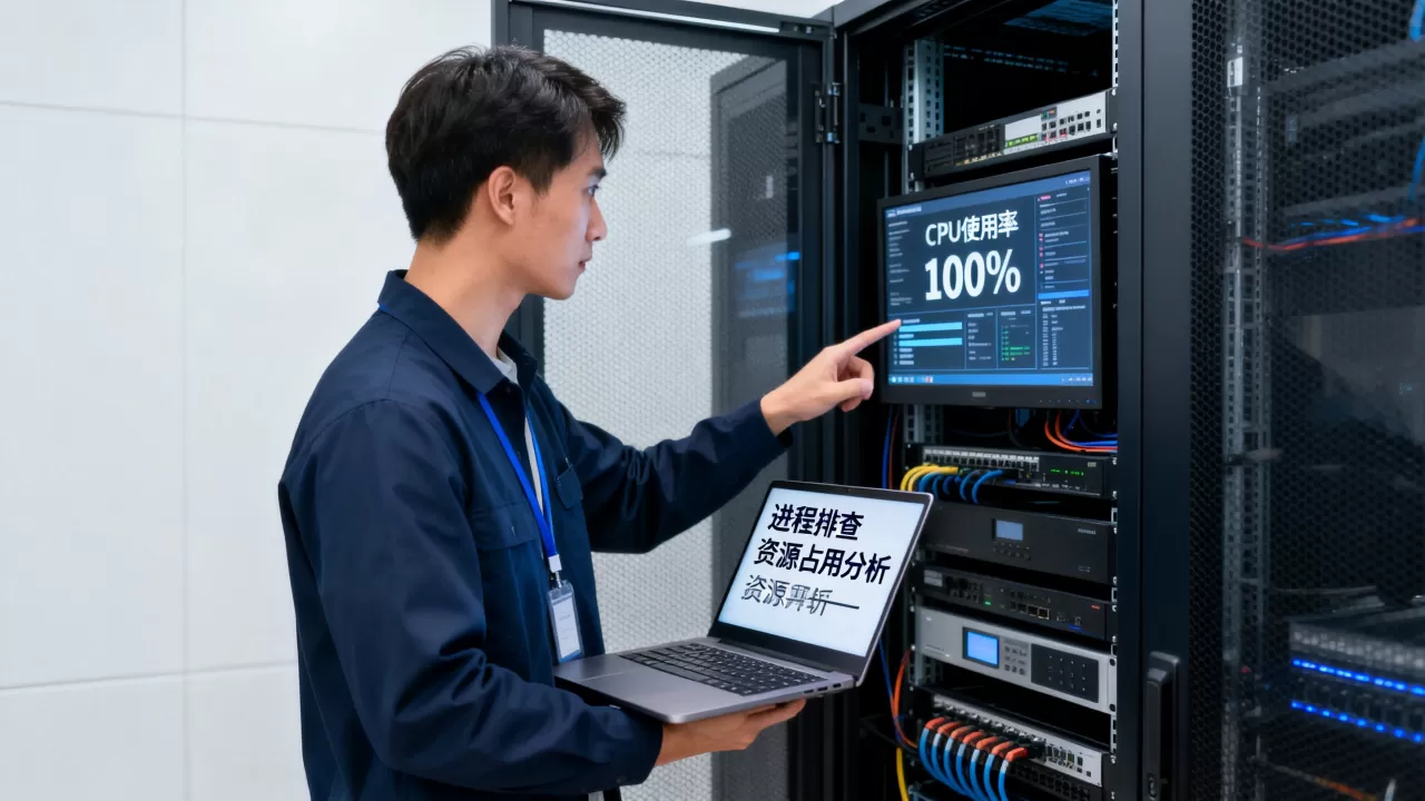 服务器CPU占用100%怎么排查解决？，是什么原因？