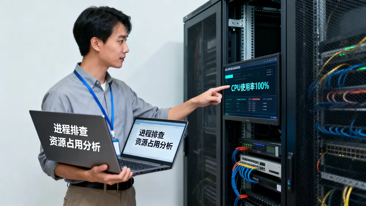 服务器CPU占用100%怎么排查解决？，是什么原因？